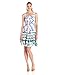 Julian Taylor Women's Sleeveless Floral and Striped Flare Dress