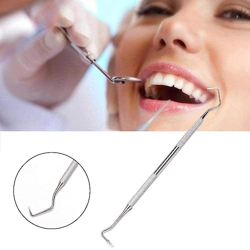 Doppelte Enden Zahnarzt Zähne sauber Pick Sonde Haken Stahl C6D2 Clean Hygiene Werkzeuge Dental – Bild 4