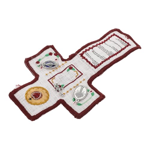 Tapete de oración portátil y alfombra plegable pequeña con cruz cristiana