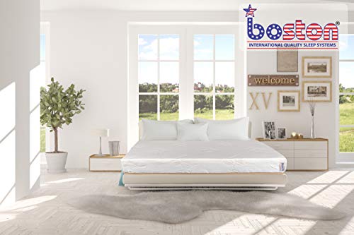 Image of Boston Verde Premium 6-Inch Orthopedic Organic Latex Mattress, King Size (75 x 70 x 6 Inch) - Graphite Infused Natural Latex with Sag-Safe Bodyflex Foam & Breathable Seroya Fabric