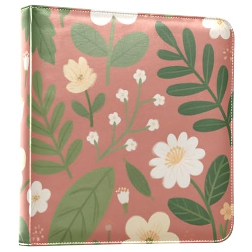 Photo Album 4x6, 5x7,6x8,Artificial Leather Photo Albums with 20 Detachable Sheets Plant Design for Family Wedding,Multi 12