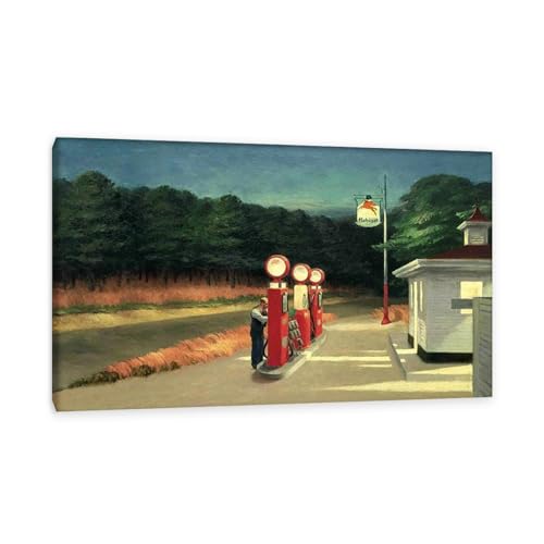 Edward Hopper Peinture à l'huile Gaz 1940 sur toile encadrée pour salon 128x80cm