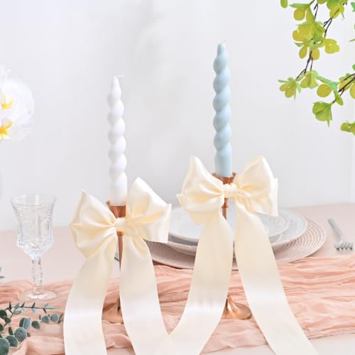 Image of Double Face Nude Satin Ribbon 2 Inch x 25 Yards Polyester Ribbon for Gift Wrapping Easter Weddings Party Decorations Hair Bows Invitations