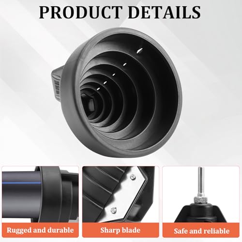 NCTNCX PE-Rohr Entgrater AnfasgeräT PVC Rohrentgrater Entgrater FüR Kunststoffrohre Mit Bohreranschluss FüR Handbohrmaschi Fasenwerkzeug FüR 20 25 32 40 50 63mm Rohre