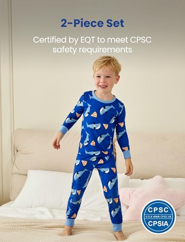 Image of PATPAT Bamboo Viscose Pajama Sets for Toddler Boys & Girls Baby Kids, Ultra-soft Snug fit Pjs Sleepers for Birthday Holiday