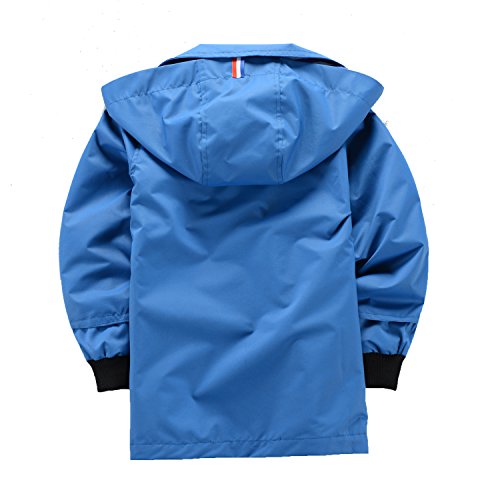 Image of Hiheart Boys Girls Waterproof Hooded Jackets Cotton Lined Rain Jackets