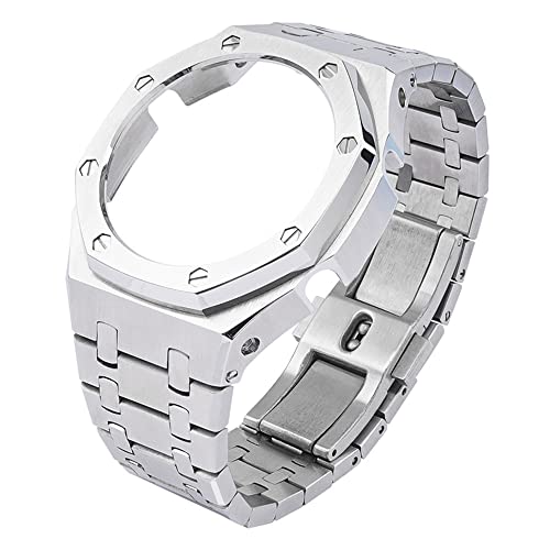 Kit boîtier métal GA2100 et bracelet caoutchouc INFRI pour montre GA-2110