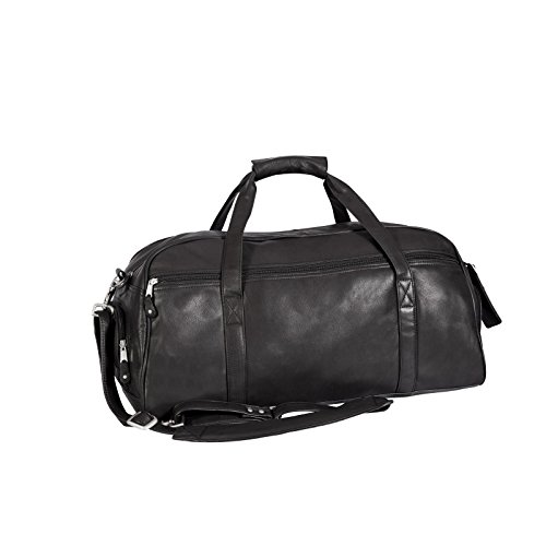 Canyon Outback Leather Goods Inc. Marble Canyon 23-inch Leather Sport Duffel Bag - Full Grain Black Leather Overnight Weekender Bag for Men and Women- Perfect Travel Bag or Gym Bag