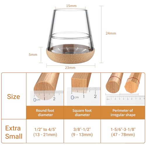 Meldel Chair Leg Floor Protectors Extra Small 24PCS - Image 2