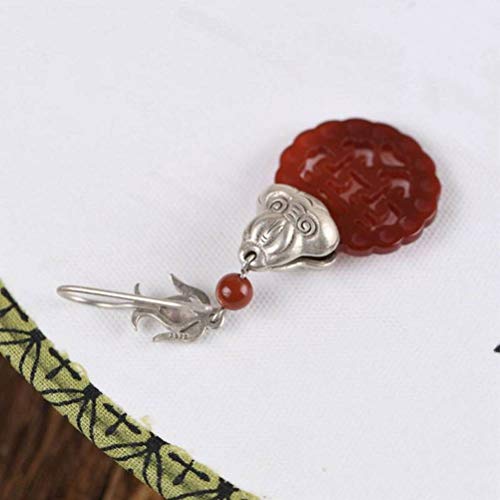 Boucles d'oreilles S925 légères anti-allergies style ethnique antique