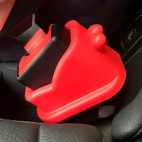 Wailicop Car Seat Belt Buckle Holder Booster Auto Seatbelt Guard Easy Access to The Buckles of Rear Seats Car Accessories (Red) Cover
