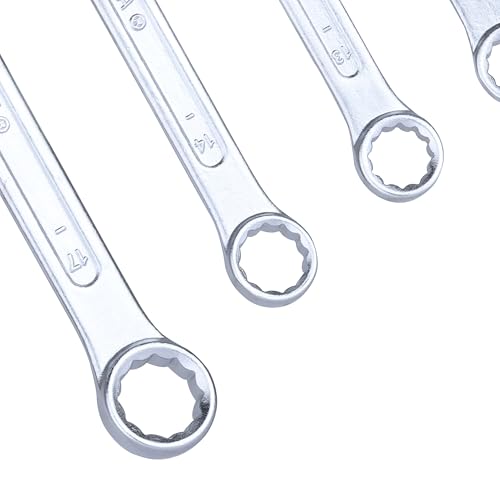 Image of Taparia CSS6 Steel 8 to 17 Combination Spanner Set (Silver, Pack of 6)