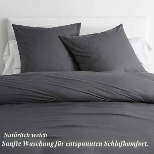 Duvetnova Bettwäsche 260x240 Superweiche Gewaschene Mikrofaser Baumwollähnlich ÖKO-TEX 1 Bettbezug 260x240 cm + 2 Kissenbezüge 65x65 cm… – Ansicht 3