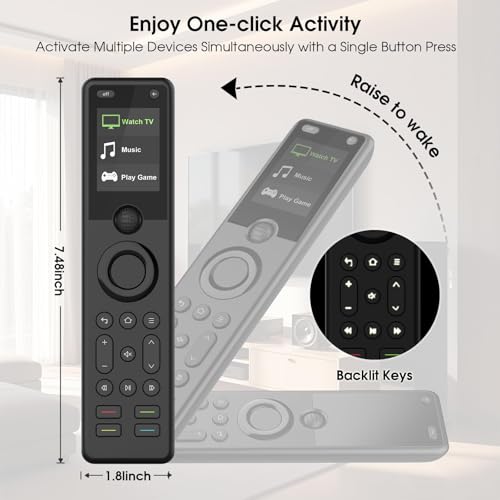 Image of SofaBaton X1S Smart Remote Control with Hub,All-in-One Customizable Activities, Improved Scroll,Customizable Keys, One-Touch Macros Button, Compatible IR /Bluetooth /WiFi Device
