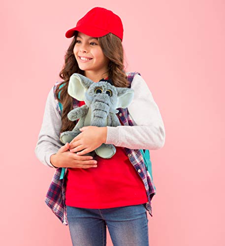Dollibu Plush Elephant Stuffed Animal - Soft Fur Huggable Grey Elephant, Adorable Playtime Zoo Elephant Plush, Cute Wildlife Safari Cuddle Gift, Super Soft Animal Toy For Kids And Adults - 9 Inch #TOP6