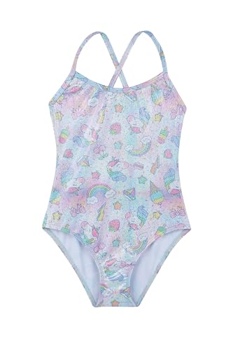 Gottex Kids Unicorn Squad Criss Cross Back One Piece Chlorine Fade Resistant and Built-in UPF UV 50 + Protection