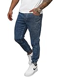 Zwei Gesäßtaschen OZONEE Herren Jeans Hose Herrenjeans Jeanshose Skinny Röhrenjeans Biker Jogger Stretch Regular Slim Fit Straight Sportjeans Cargohose Cargo Destroyed Look Verwaschen NB/MP0272BSZ BLAU XL