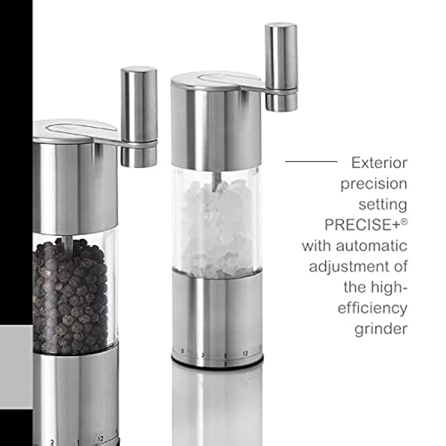 AdHoc Select Geared Salt or Pepper Grinder - Handy Seasoning Mill for Salt & Pepper - Manual Grinder with Ceramic Mechanism - Durable & Reliable Shakers