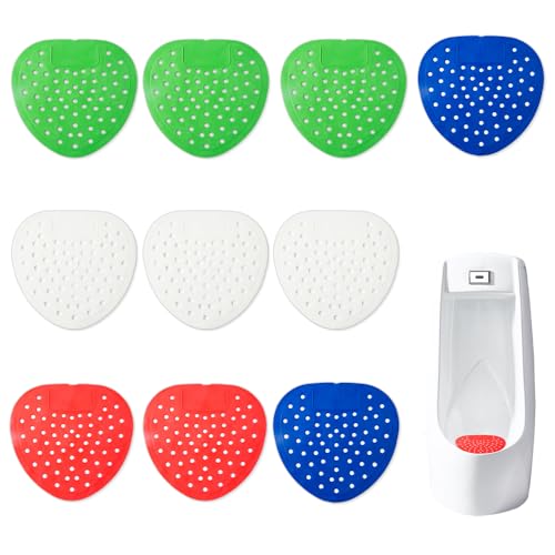 BNGXR Pastilles Urinoir, 10 Pièces Urinal Screen avec Parfum Ecrans pour Urinoir, Grille Urinoir Spatter-Less Filtres pour Urinoir Tamis D'Urinoir Désodorisant pour Hôtels Restaurants Écoles