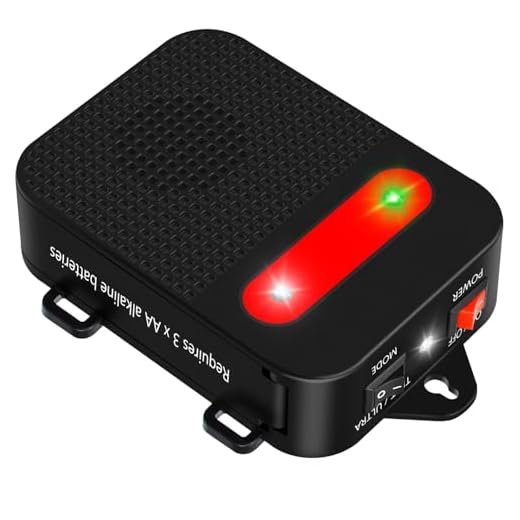 Angveirt Ultrasonic Rodent Repellent Under Hood Battery Operated Pest Repeller with Strobe Lights, Humane Mouse Deterrent for Car Engines, Garage – Prevents Nesting & Wire Damage, 1 Pack