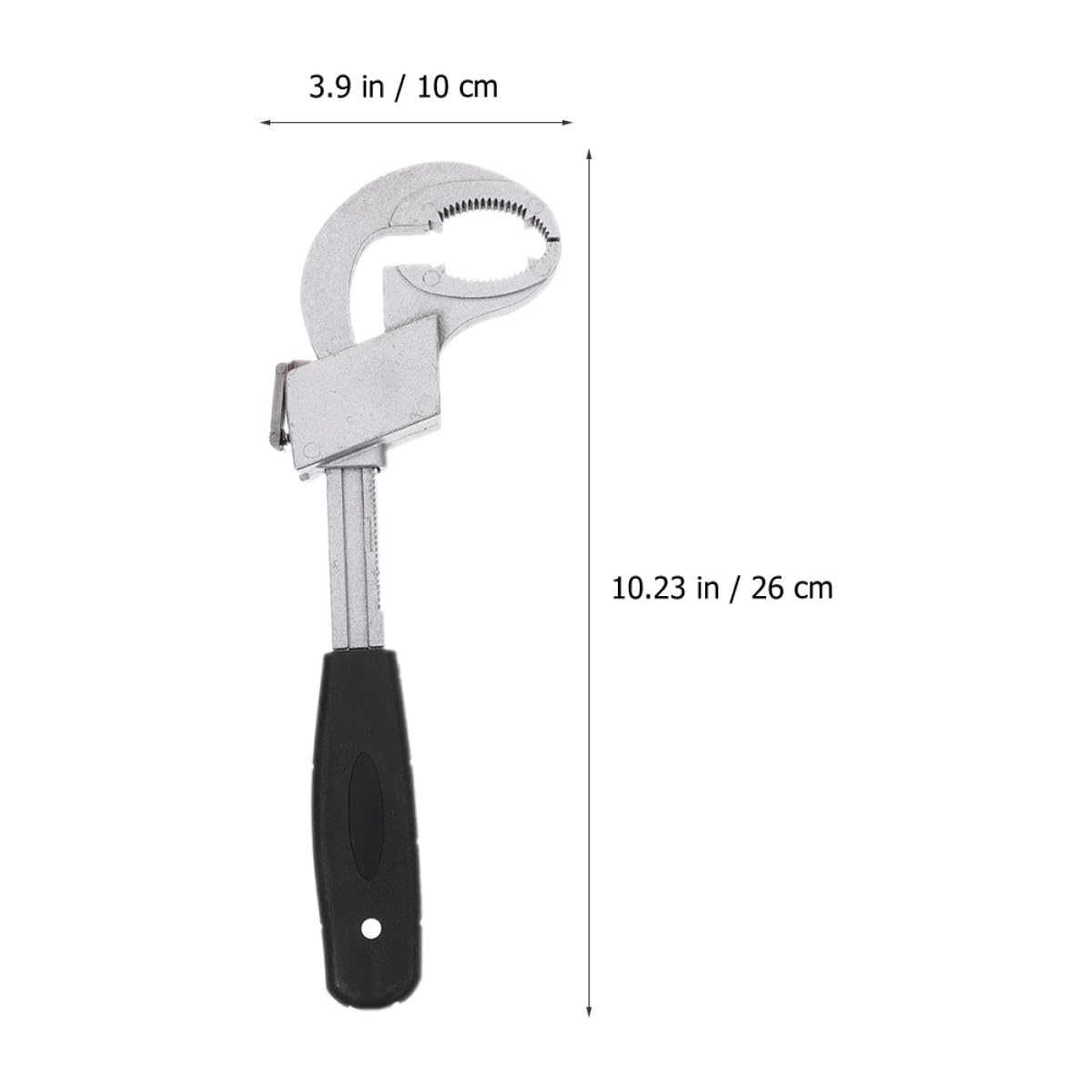 Llave Ajustable Multifuncional para Fontanería Llave Inglesa para Lavabo y Grifo de Baño Herramienta de Acero Resistente con Mango Corto para Uso Cocina y Baño Adecuado para