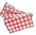 GSM Brands Disposable Tablecloths (5 Pack) - Plastic Tablecovers for Picnics or Parties with Checkered Red and White Design