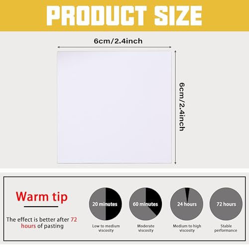 Image of BONZELLA 10 pcs Self Adhesive Hook and Loop Strips Tape 6x6 cm Velcro Tapes, Mosquito net Mounting Tape, Multipurpose Double Sided Hook & Loop Tape for Crafting & Hanging (10, 6cm x 6cm, Black)