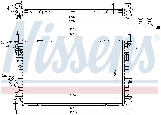 Nissens Radiatore Motore 69203 - Compatibile Con Ford Explorer (U2) - 2
