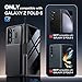 TONGATE Wallet for Z Fold 6 Case with Privacy Screen Protector, [4-Card Holder][Anti Spy] Built-in Large Stand & Slide Camera Cover Z6 Shockproof Phone Case for Samsung Galaxy Z Fold 6 2024, Black