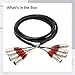 10 Ft Xlr 4 Channel Audio Snake Cable With Male And Female Connectors For Stage Lighting And Sound Equipment