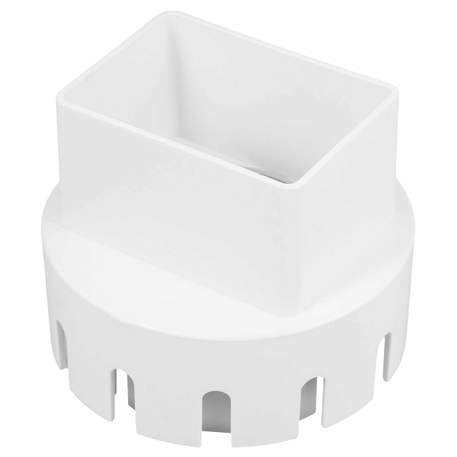 Adaptateur de gouttière plastique blanc pour tuyau flexible de descente