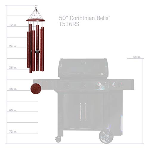 Corinthian Bells By Wind River - 50 Inch Ruby Splash Wind Chime For Patio, Backyard, Garden, And Outdoor Décor (Aluminum Chime) Made In The Usa #TOP6