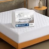 The Grand Full Extra Long Mattress Pad Cover Fitted | Deep Pockets Bed Mattress Protection | Hypoallergenic & Breathable | Full XL Size (54x80 Stretches to 16