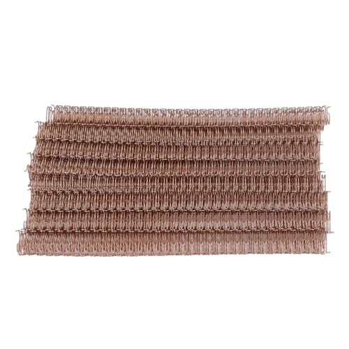 100 Spirali Doppie Per Legatura A4 – Diametro 12,7 Mm, Passo 3:1, Capacità 100 Fogli, Rivestimento Nylon (Oro Chiaro)
