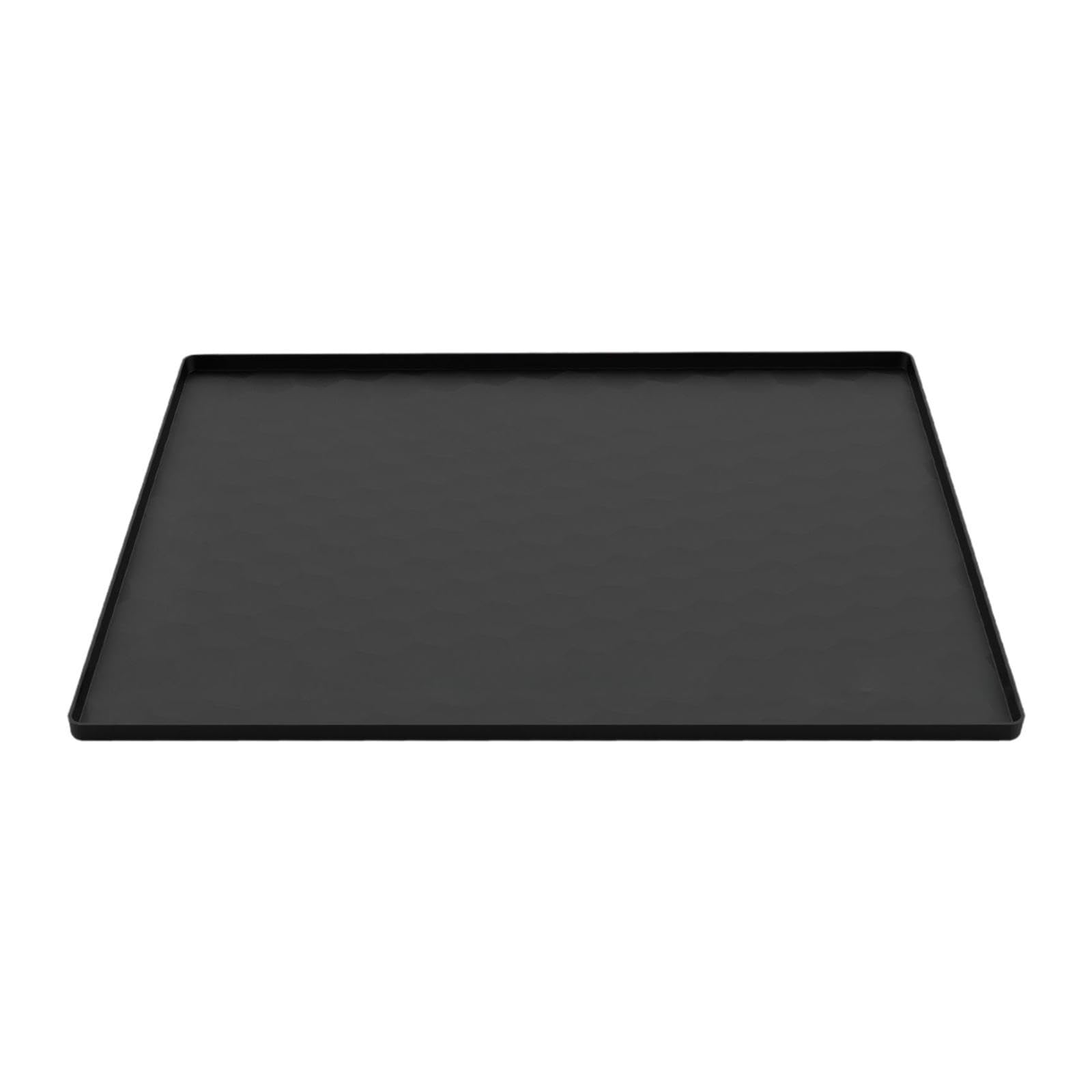 MERIGLARE Mini Kühlschrankmatte/Gefrierschrank Auffangschale, Haushaltsartikel, Unterbauschale mit Erhöhtem Rand, rutschfeste Mehrzweck Gefrie, Schwarz 65x60 cm