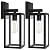 2-Pack Outdoor Light Fixtures Wall Mount, Waterproof Exterior Wall Lanterns with Clear Glass, Anti-Rust Outside Black Wall Sconces, Front Porch Lights for House Garage Doorway, Bulbs Not Included