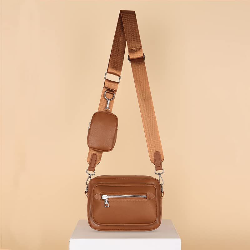 OANEXX Quilted Crossbody Bag With Coin Purse Mulitipurpose Shoulder Side Handbag Purses Lightweight 2 in 1 Design2