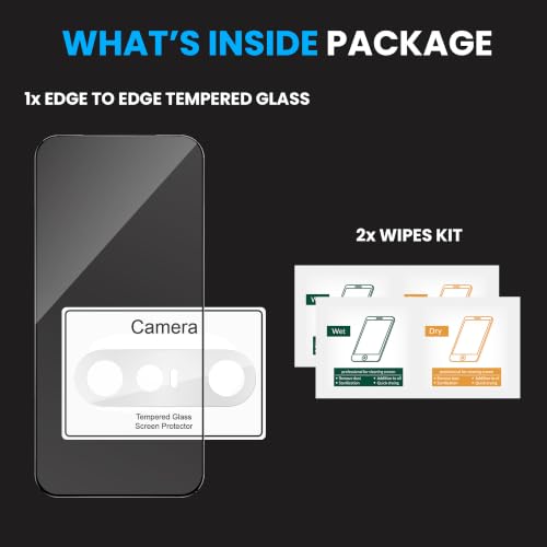 Image of ArmourPro Tempered Glass and Clear Camera Lens Protector for Vivo X300 FE, Edge to Edge Screen Guard, Anti-Bubble, Scratch Resistant, Anti-Fingerprint, Installation Kit | Clear