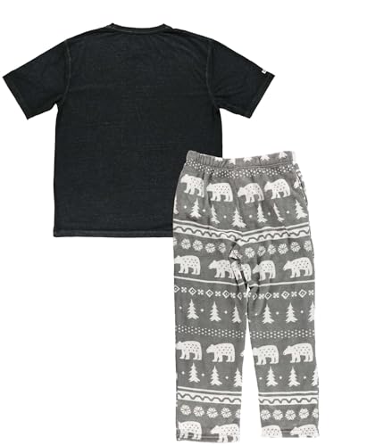 Lazy One Pajama Sets For Men, Short Sleeve Cotton Blend Pajama Shirt and Fleece Pants with Fun Prints, Comfy Pajamas For Men2
