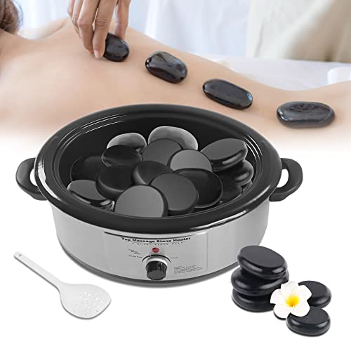 Pierres Chaudes Unité Chauffante Heater Appareil Chauffe Pierres 6L Hot Stone Appareil De Massage Pour Massage Du Visage Et Du Corps Entier, Spa