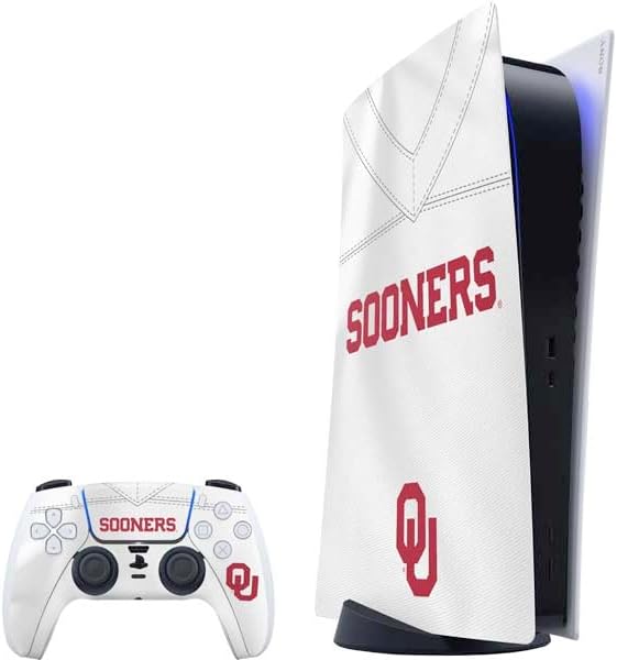 Skinit Decal Gaming Skin Compatible with PS5 Digital Edition Bundle - Officially Licensed University of Oklahoma Boomer Sooner Design