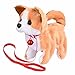 Jouet en peluche électronique interactif en forme de chiot - Pour marcher, aboier, agiter, étirer la queue, pour enfants