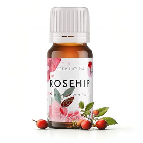 Image of Esslux USDA Organic Rosehip Oil for Face - 100% Pure & Vegan Rosehip Seed Oil Organic Cold Pressed Unrefined - Therapeutic Grade Rose Hip Oil Face Oil for Skin, Hair & Body 120ml