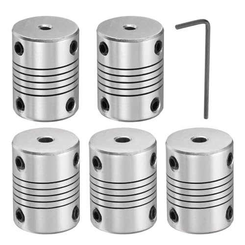 QUARKZMAN 5 Stück Aluminiumlegierung Wellenkupplung 3mm auf 4mm, Flexible Kupplung Motorverbinder Gelenk, Schrittmotor Kupplung für CNC-Maschine & 3D-Drucker (L25xD19) QUARKZMAN 5 Stück Aluminiumlegierung Wellenkupplung 3mm auf 4mm, Flexible Kupplung Motorverbinder Gelenk, Schrittmotor Kupplung für CNC-Maschine & 3D-Drucker (L25xD19)