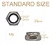 BinifiMux 35Pcs M6 x 1.0mm Lock Nuts - 304 Stainless Steel Self-Lock Nylon Inserted 6mm Nylock Nuts for Wheels, Bicycle Brakes