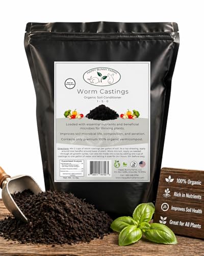 Worm Castings for Plants 1 QT (1.5lbs). Organic Soil Rebuilder and Plant Fertilizer.