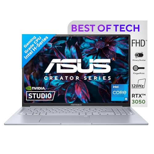 Image of ASUS Vivobook 16X 2023, Intel Core i5-13500H 13th Gen, 16.0-inch FHD+ 120Hz, Creator /Gaming Laptop, Thin & Light Laptop (16GB /512GB SSD /RTX 3050 4GB /Win11 /FingerPrint /Silver /1.80 kg),K3605VC-MB542WS