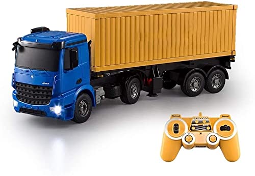 Darenbp Engineering Tractor Lift Engineering High Speed Car Remote Control ToysRemote Control Car Multi-function RC Tow Truck 2.4GHZ Wireless Detachable Flatbed Semi Trailer For Boys Kids Gift