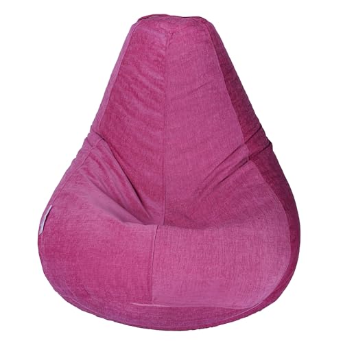 Image of Casa Copenhagen Premium Designer Fabric Bean Bag Chair, Filled with Beans | Capacity: Upto 7 Ft Height, 200 KG Weight | 5XL |Pink Sparrow