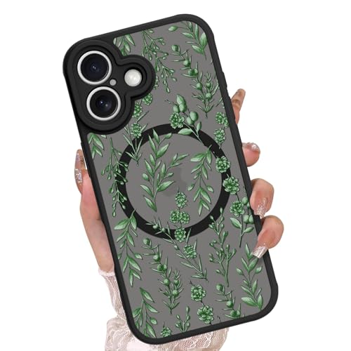 Coque compatible iPhone Air antichoc motif floral en TPU souple Magsafe